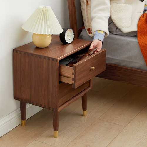 Walnut bedside clearance table